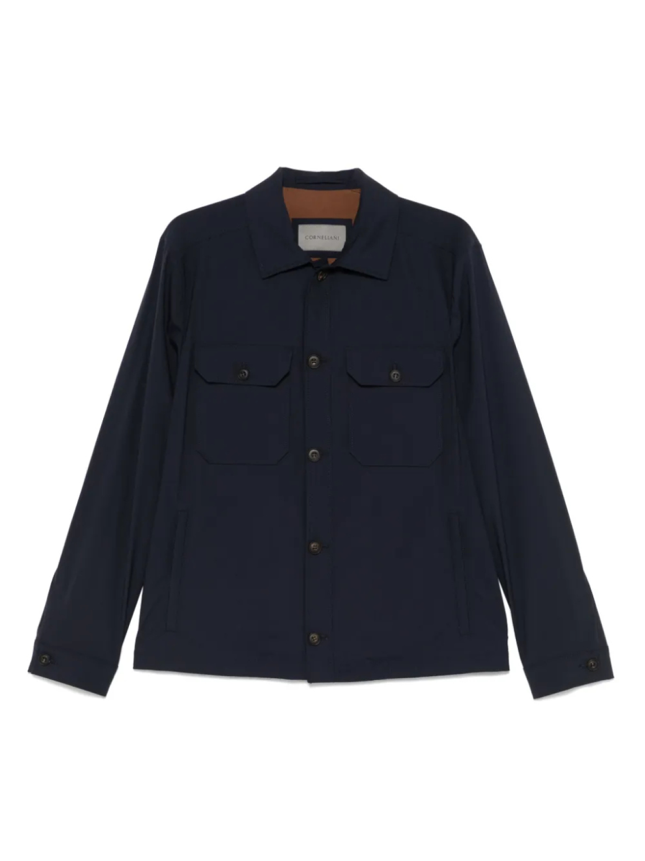 

Шерстяная куртка-рубашка Corneliani, синий
