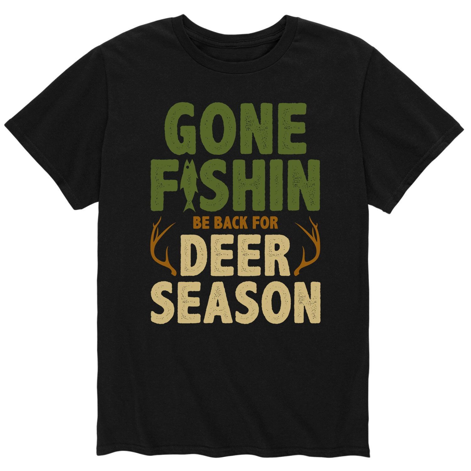 

Мужская футболка "Gone Fishin Be Back For Deer Season" Licensed Character