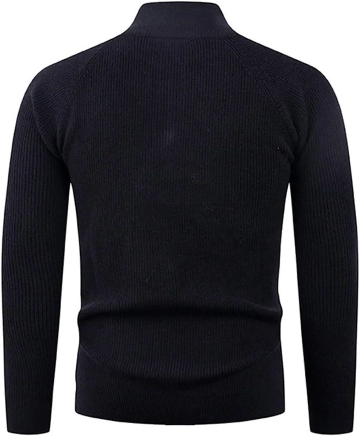Мужской свитер с воротником стойкой, Casual, Slim Fit, легкий, с длинными рукавами реглан — фото 4