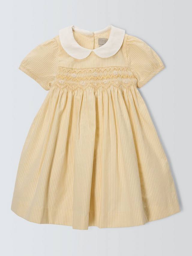 

Детское платье в полоску John Lewis Heirloom Collection, желтый
