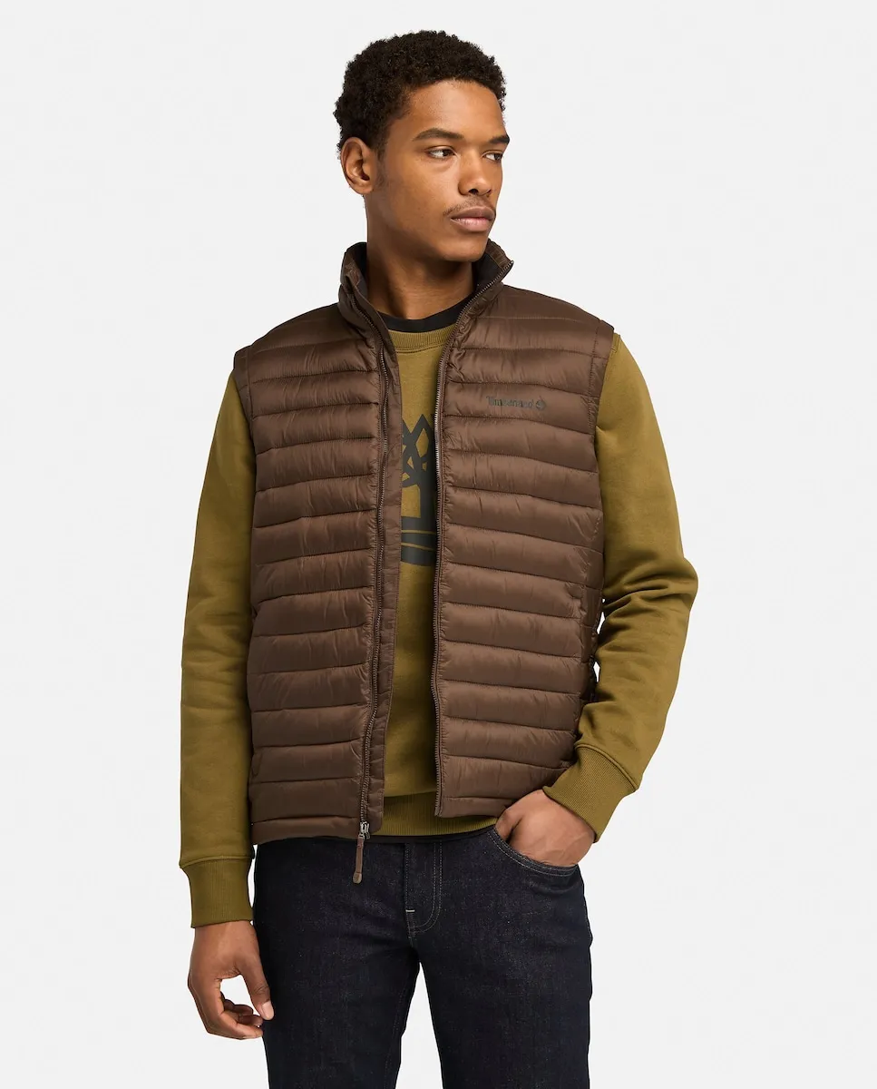 

Мужской складной водонепроницаемый стеганый жилет Timberland, шоколадный коричневый