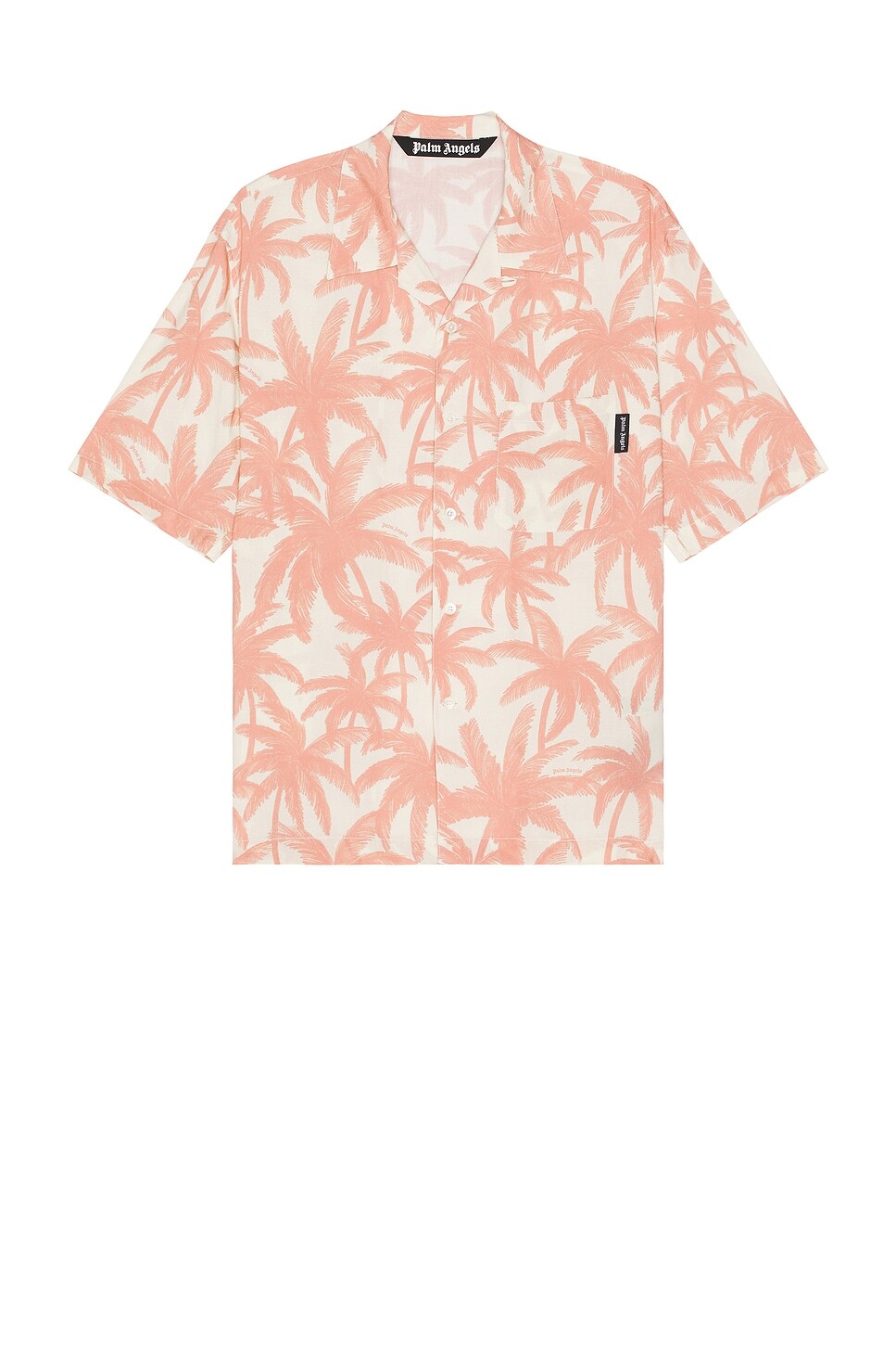 

Рубашка по всей длине Palm Angels, цвет Off White & Pink