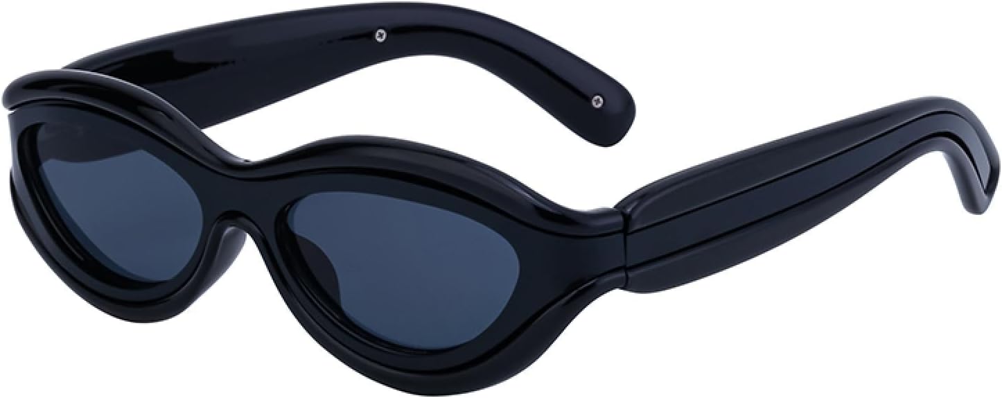 

Маленькие круглые солнцезащитные очки в стиле панк для женщин, роскошные солнцезащитные очки в стиле стимпанк, цельные солнцезащитные очки для винтажного стиля TOIPASTN, C1brightblack