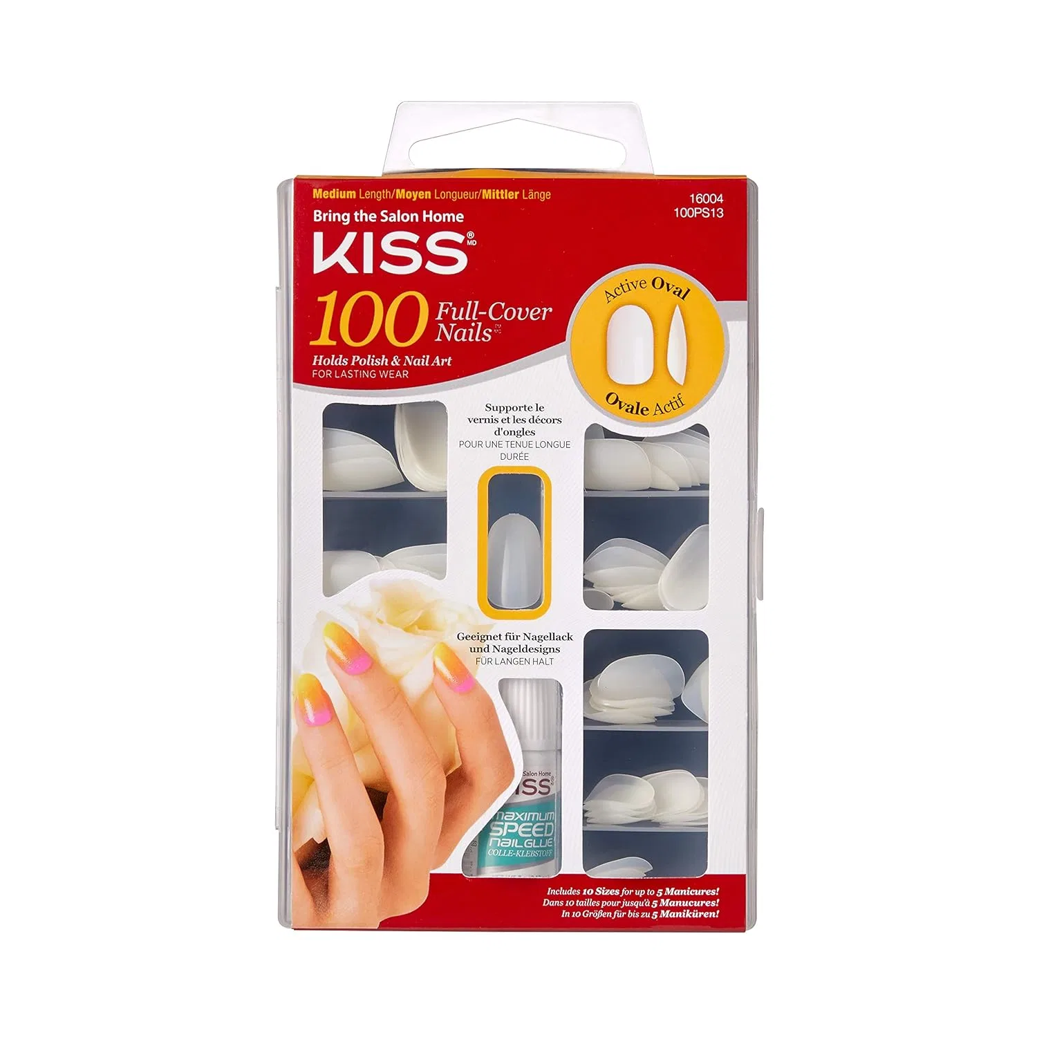 Накладные ногти Kiss 100 Full Cover Active Oval, средняя длина (3 упаковки) Kiss — фото 2