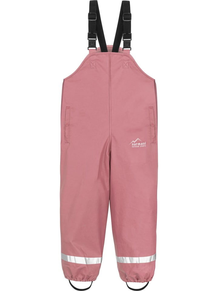 Дождевые брюки Normani Outdoor Sports Kinder Regenhose mit Hosenträgern „Skjolden“, розовый — фото 2