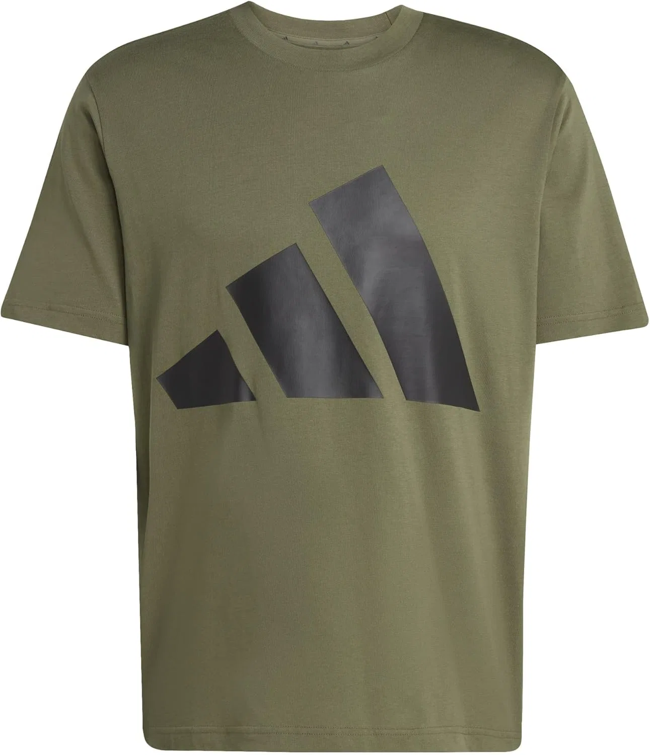Футболка adidas Essentials Big Logo Single Jersey, Olive Strata / Black