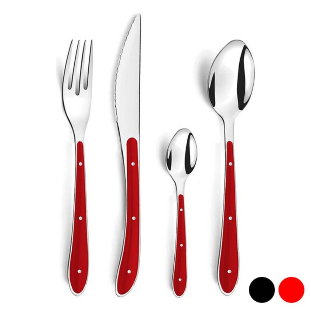 

Набор столовых приборов Amefa Bistro 1-2-3 (24 шт) Черный Нержавеющая сталь: Черный, серебро