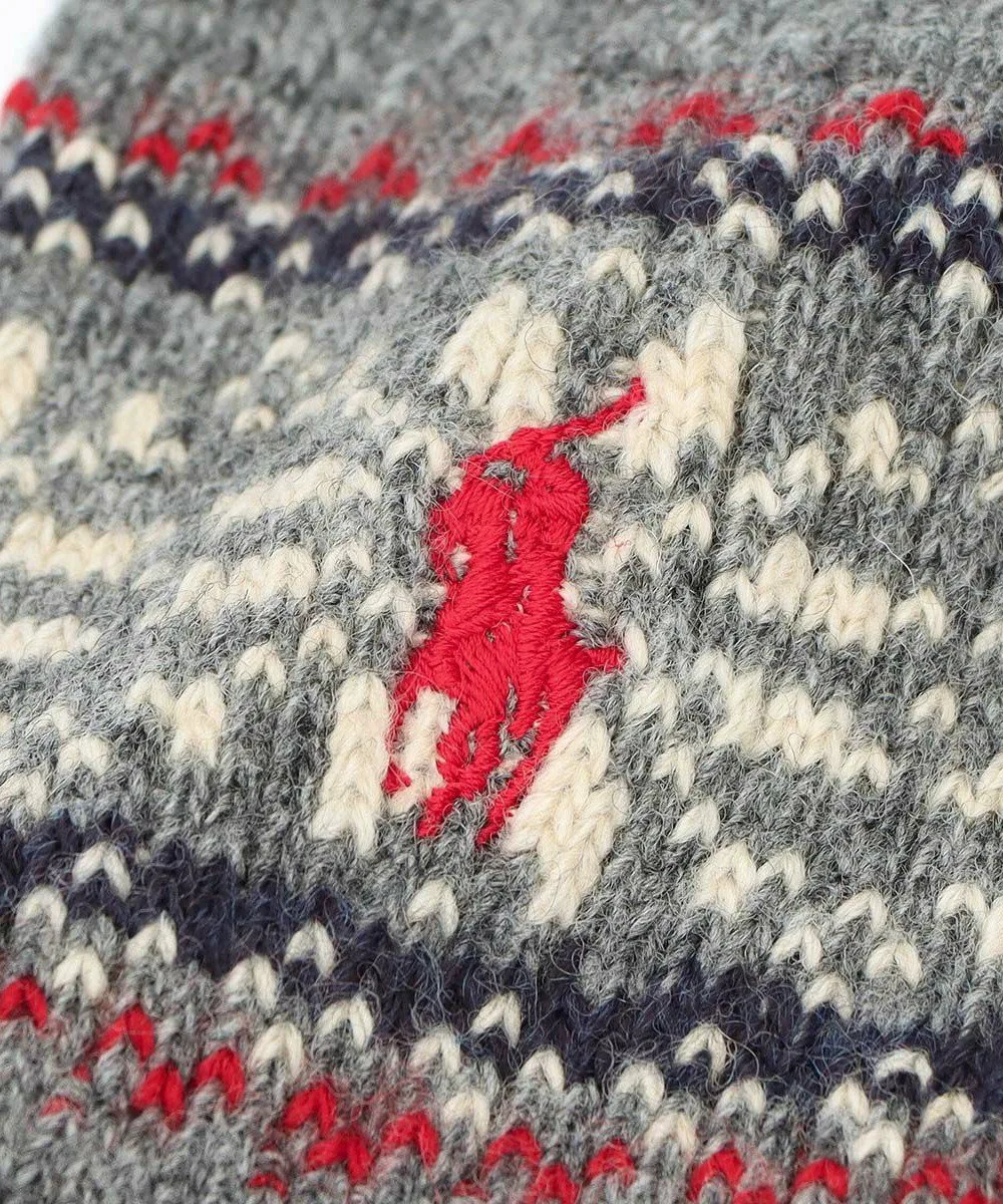 Женские жаккардовые носки Nordic Snow Crew из смеси кашемира Polo Ralph Lauren, 94. Middle Gray — фото 2