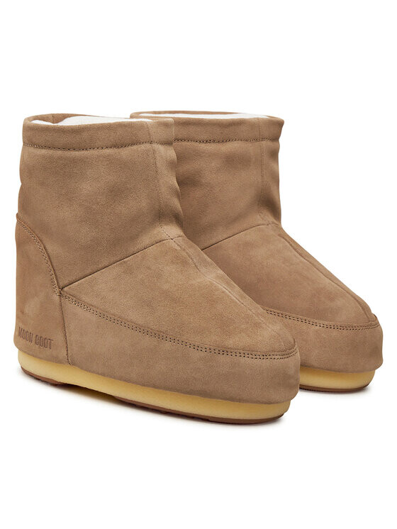 Женские ботинки Moon Boot из натуральной замши, бежевый — фото 2