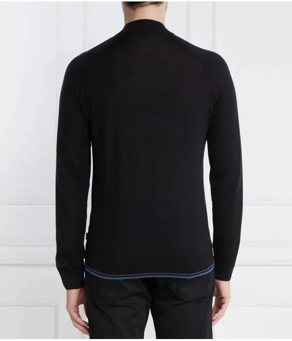 Даже шерстяной свитер regular fit Boss, черный — фото 4