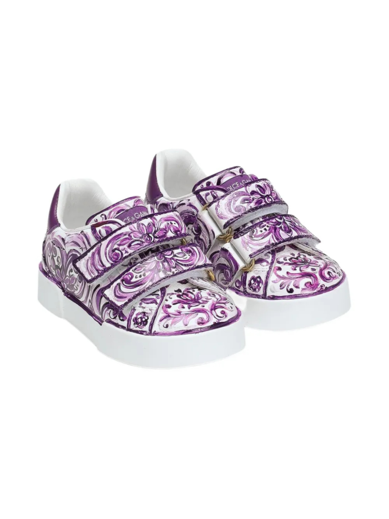 

Dolce & Gabbana Kids кожаные кроссовки, белый
