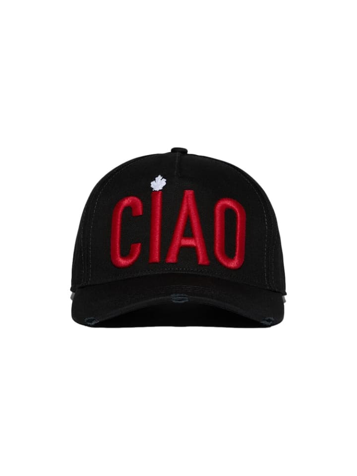 

Dsquared2 Бейсболка с логотипом Ciao, черная, унисекс