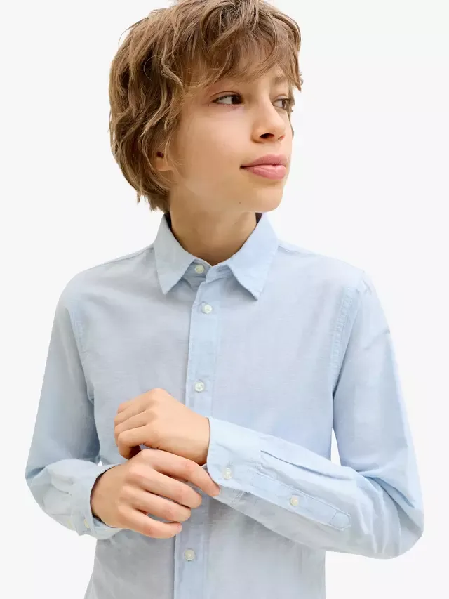 Детская рубашка Breeze из льняной смеси, небесно-голубой цвет Jack & Jones — фото 3