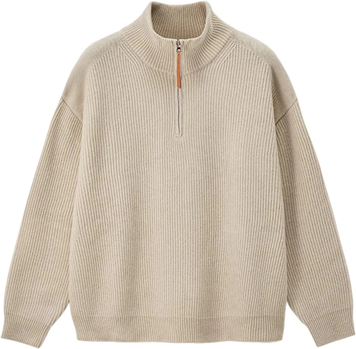 

Мужской свитер с высоким воротником и молнией на четверть Legou