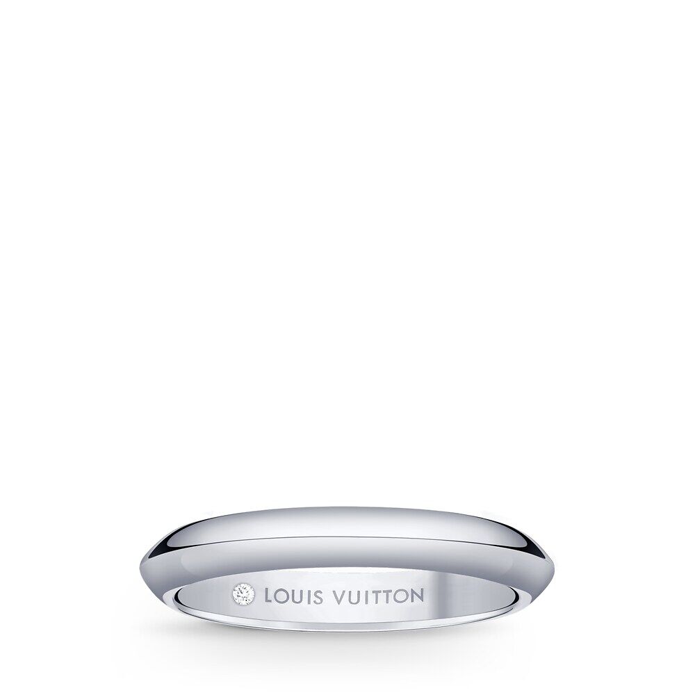 

Louis Vuitton LV Diamonds кольцо 3 мм полоса, платина