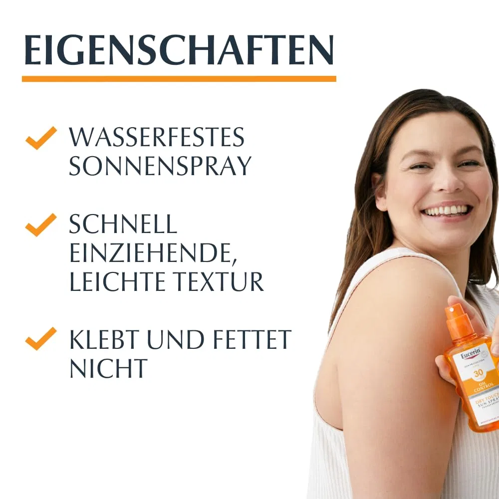 Прозрачный солнцезащитный спрей для тела «Oil Control» SPF 30 от Eucerin, 200 мл Eucerin — фото 2