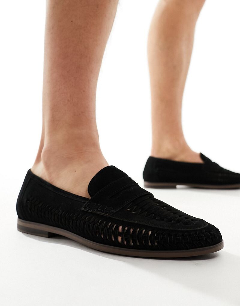 

Schuh – Reem – Черные тканевые лоферы