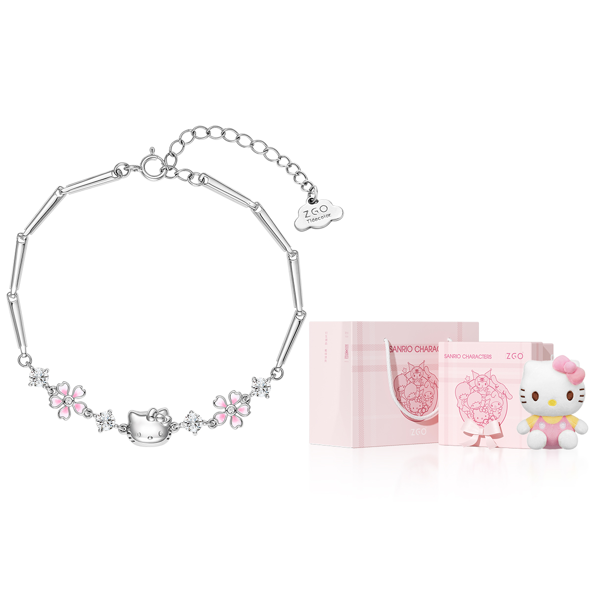 

TIDECOLOR Серебряный браслет S925 для женщин розовый