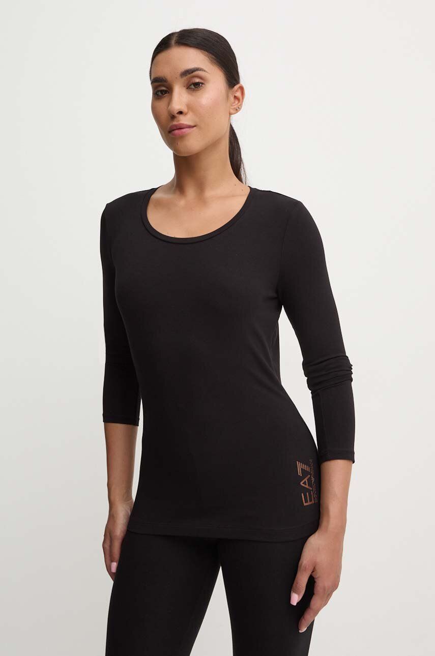 

Футболка с длинным рукавом EA7 Emporio Armani, черный