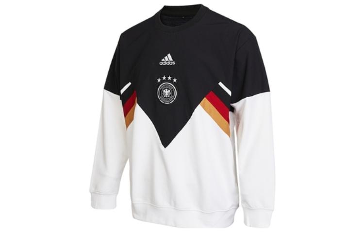 Adidas Германия Icon Crew Футболка для футбола Черная, Черно-белая — фото 2