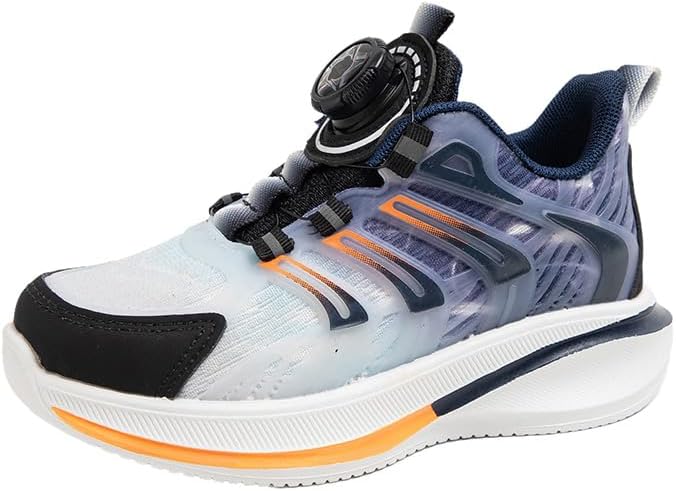 

Дышащие вязаные кроссовки для детей - легкие слипоны с модными шнурками и противоскользящей подошвой Yaohuixy, оранжевый