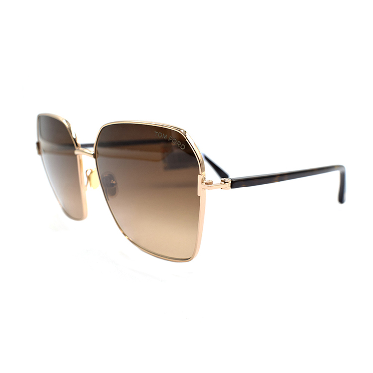 TOM FORD Квадратные солнцезащитные очки TF Plate Frame для женщин, Gold — фото 4