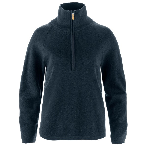 

Женский шерстяной свитер övik lite на полумолнии Fjällräven, синий