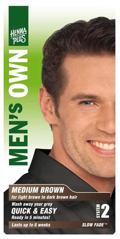 Мужская краска для волос «Mens Own» Medium Brown от Hennaplus Hennaplus