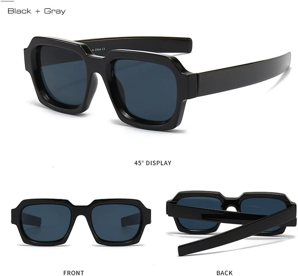 

Популярные модные двухцветные панк-солнцезащитные очки для мужчин, винтажные сине-оранжевые очки, женские солнцезащитные очки UV400 TKKTLLT, Black Blue Blue