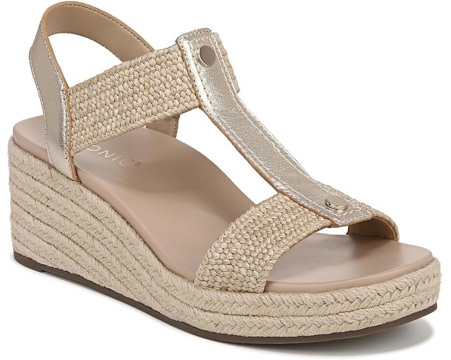 Туфли VIONIC Calera Ankle Straps, цвет Gold Metallic Leather