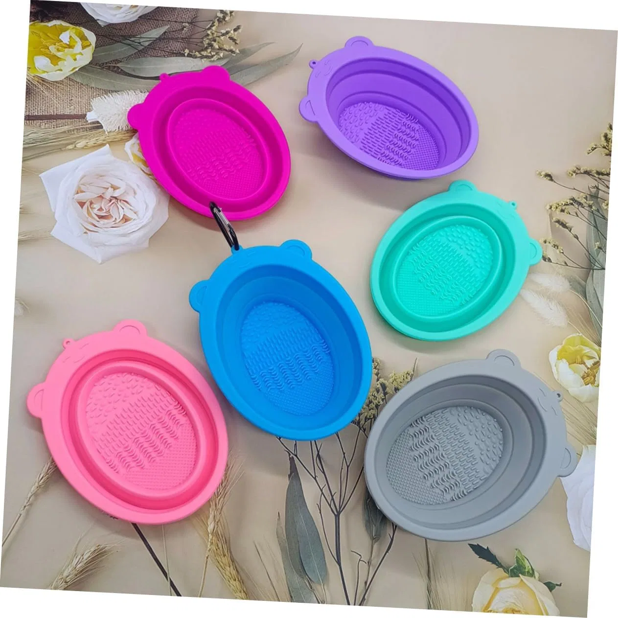 2 шт. Складная чаша для очистки кистей из силикона Minkissy — фото 4