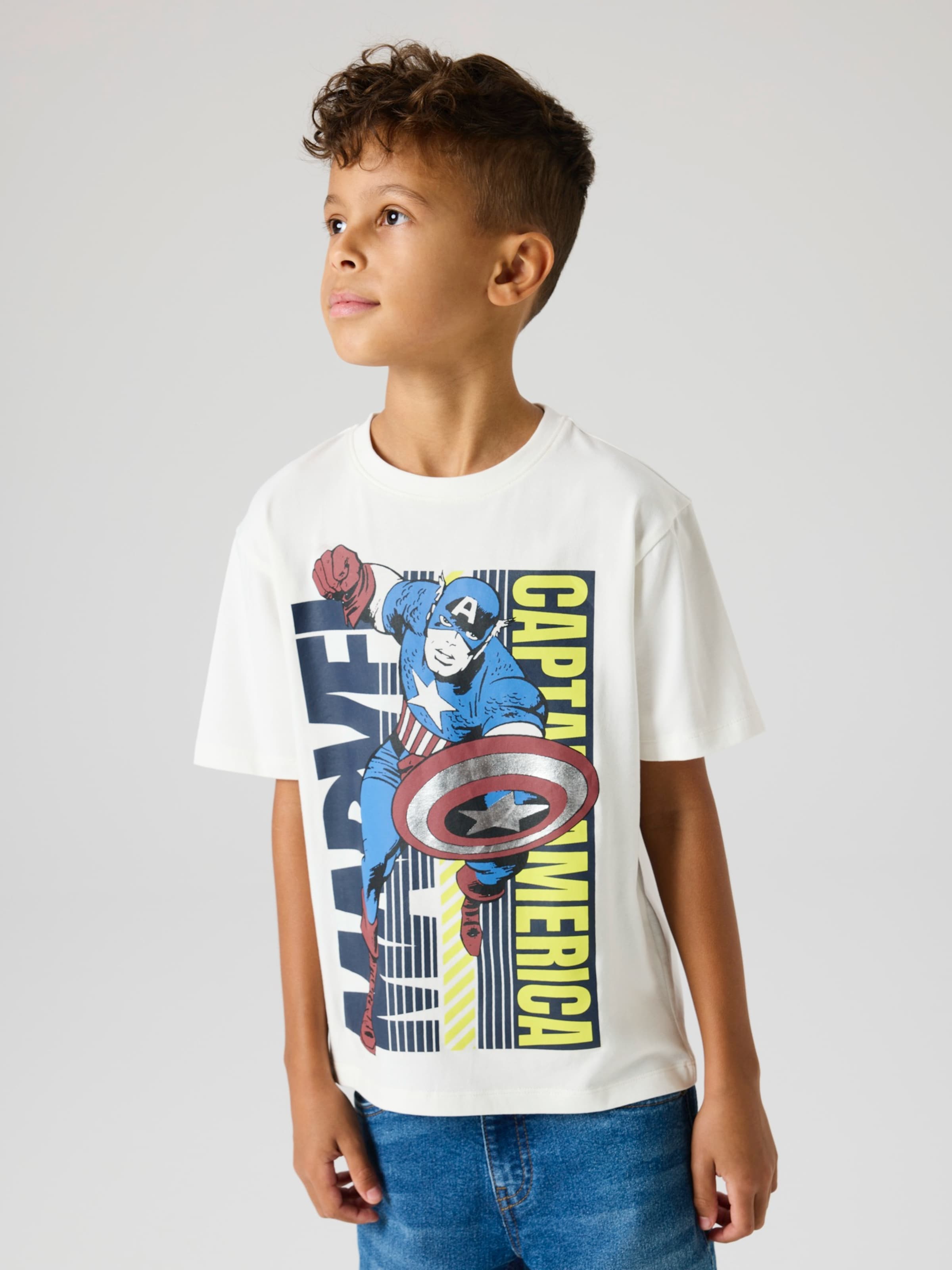 NAME IT Футболка 'NKMJIMMU MARVEL' в цвете White — фото 4