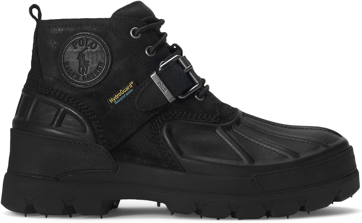 Polo Ralph Lauren мужские модные ботинки Oslo Low mid Cut из замши, Blacks 1 — фото 4