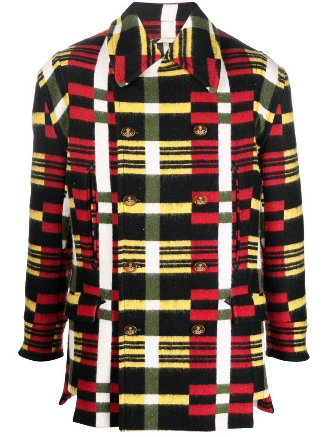 

Vivienne Westwood двубортная куртка в клетку, черный