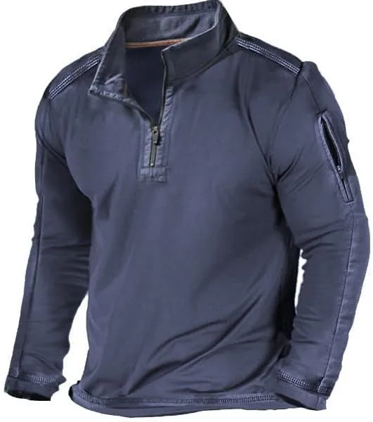 

Толстовка Quarter Zip для мужчин с воротником стойкой, Regular Fit, длинный рукав Coipe