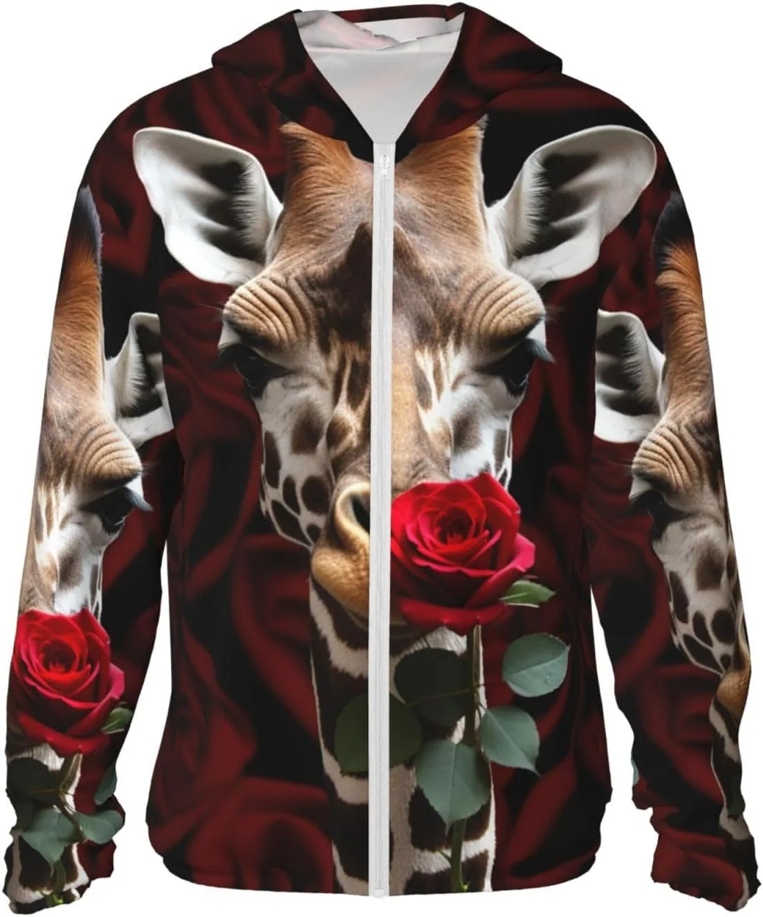 

Солнцезащитная толстовка с капюшоном Full Zip, UPF 50+, с принтом и карманом BTCOWZRV