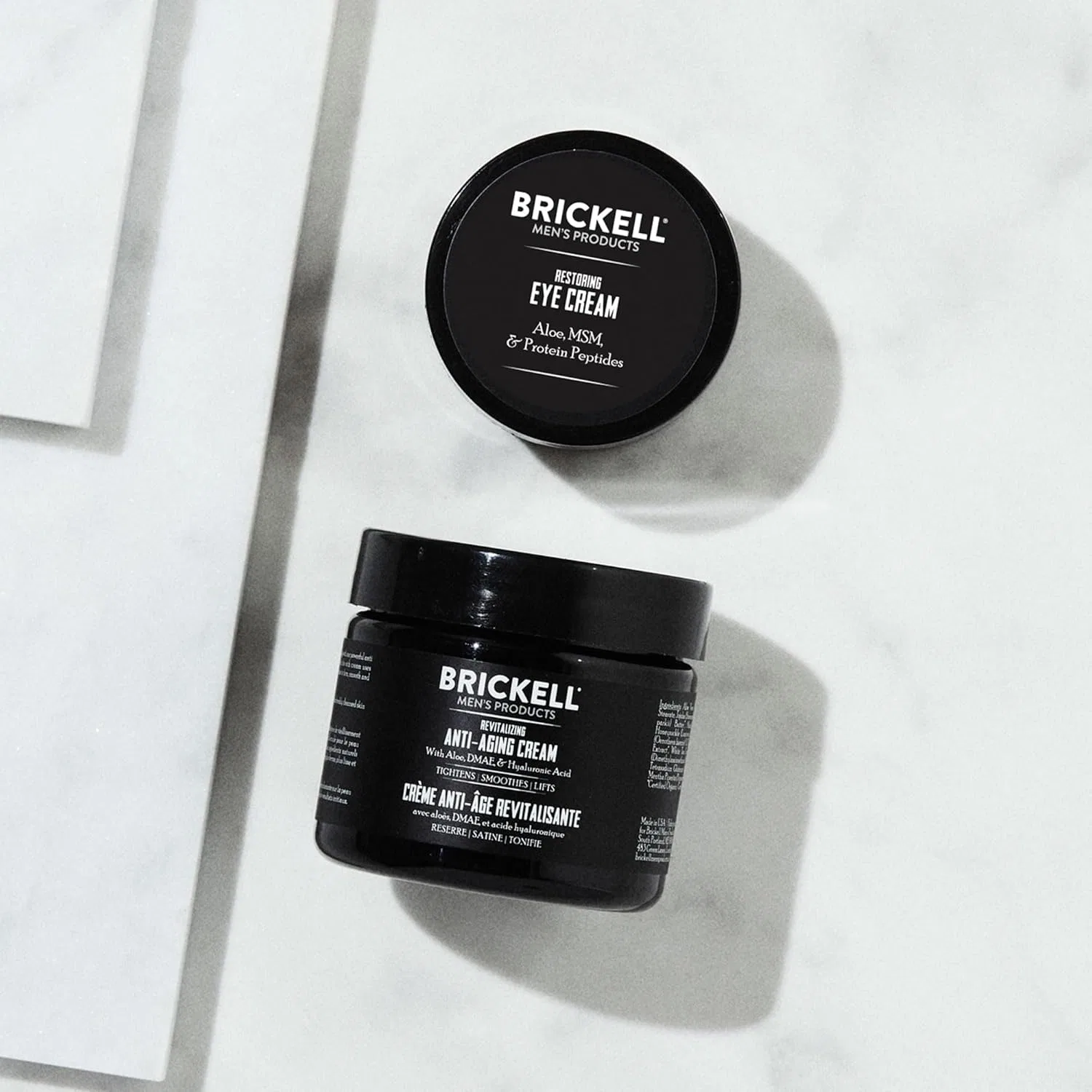 Мужской антивозрастной набор Brickell Ultimate - ночной крем и крем для глаз с ароматом Brickell Men'S Products — фото 2