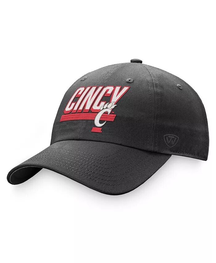 

Мужская угольная регулируемая шляпа Cincinnati Bearcats Slice Top Of The World