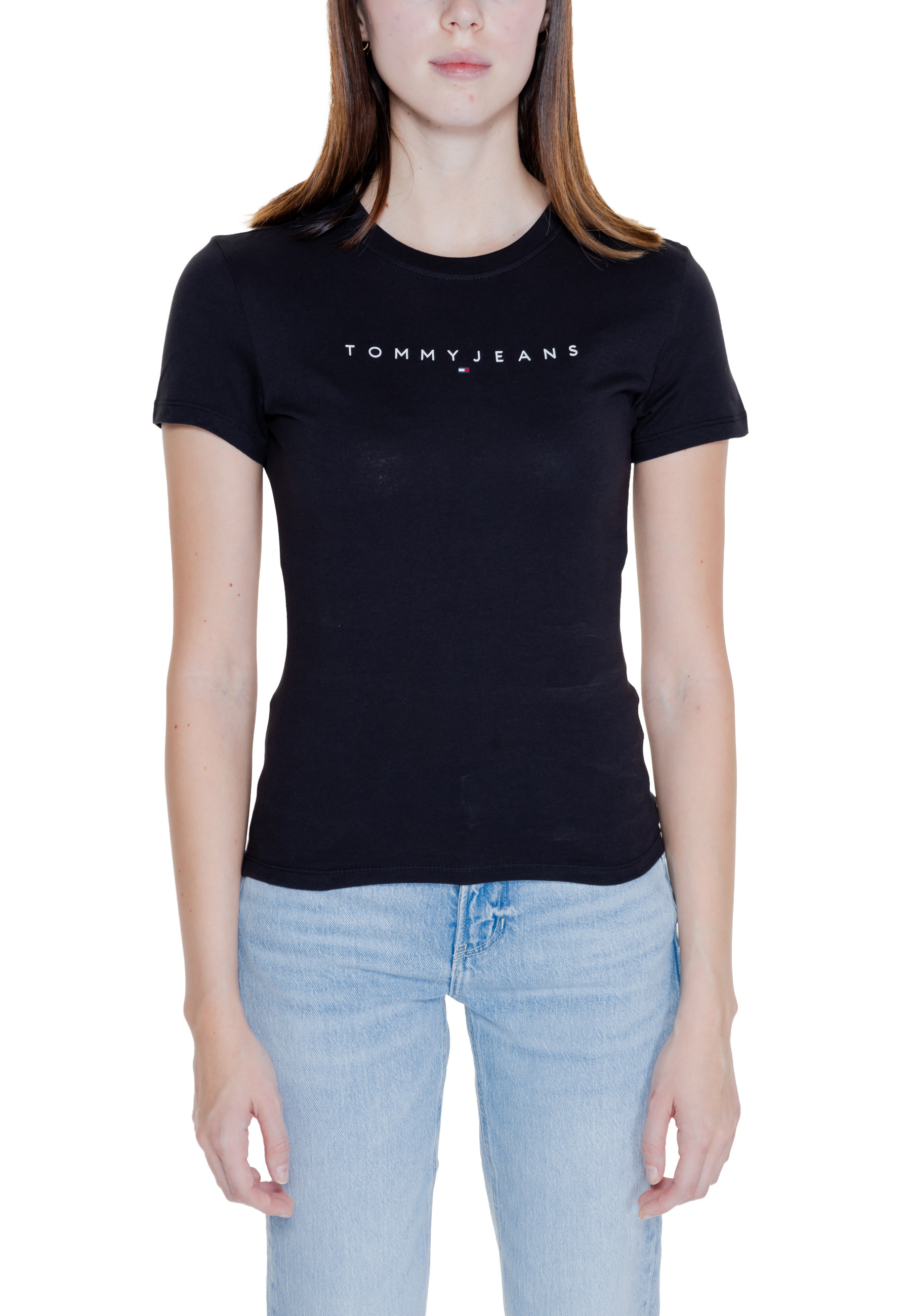 

Футболка женская Tommy Jeans облегающего кроя, черный
