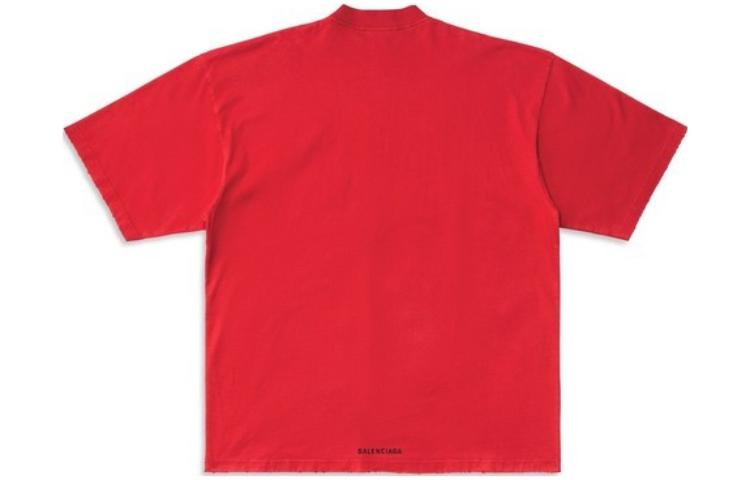Футболка Balenciaga Je t'aime T-shirt Large Fit 'Red', красный — фото 2