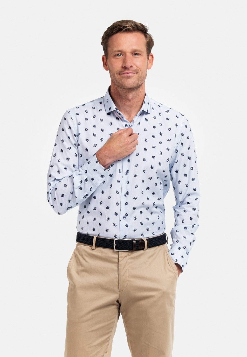 

Рубашка LANGE MOUW MODERN FIT CUTAWAY GIORDANO, светло-голубой