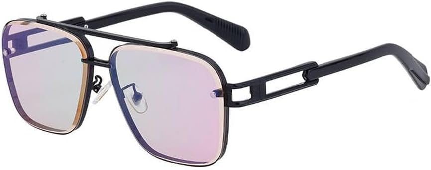 

Солнцезащитные очки в металлической оправе для мужчин и женщин, роскошные, модные, большие, ретро, ​​с защитой от ультрафиолета UV400, SUN2112 Generic, C7blackbrownblue