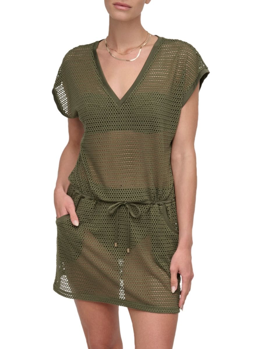 

Мини-платье крючком DKNY, цвет Moss