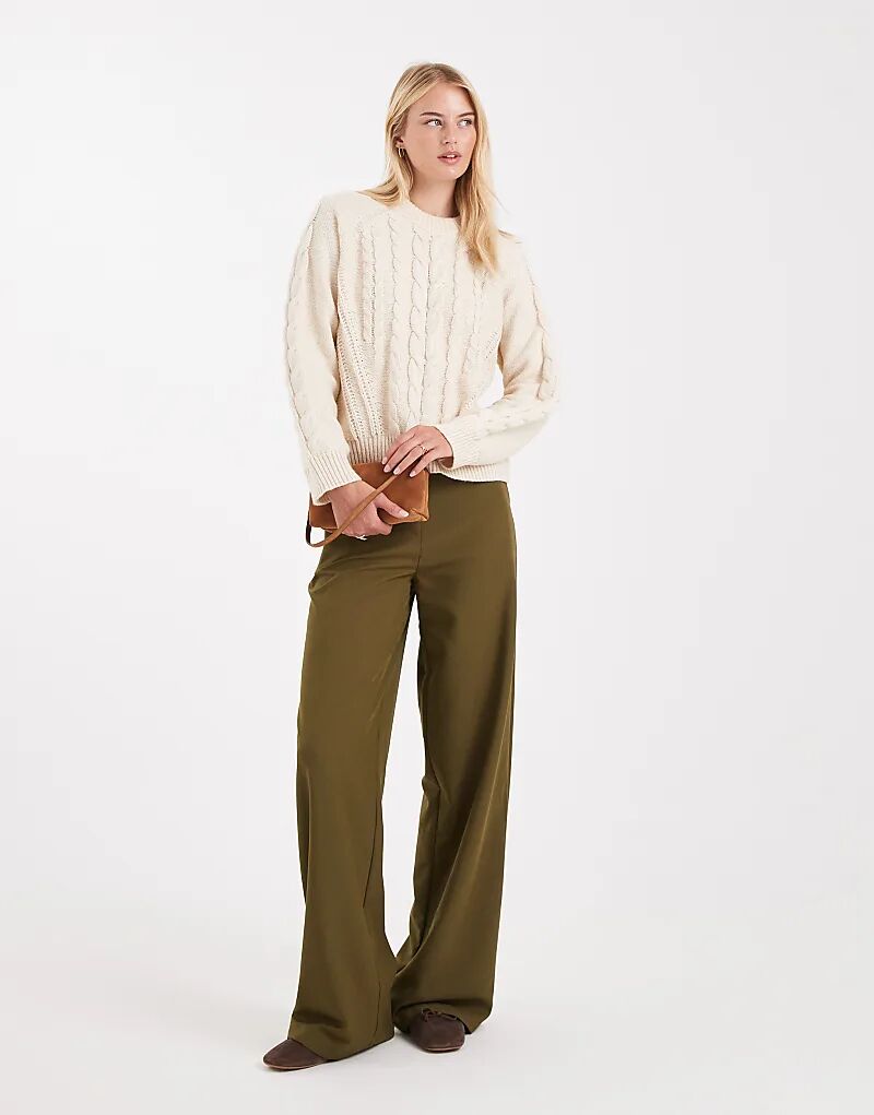 

ASOS DESIGN Tall Брюки свободного кроя прямого кроя цвета хаки