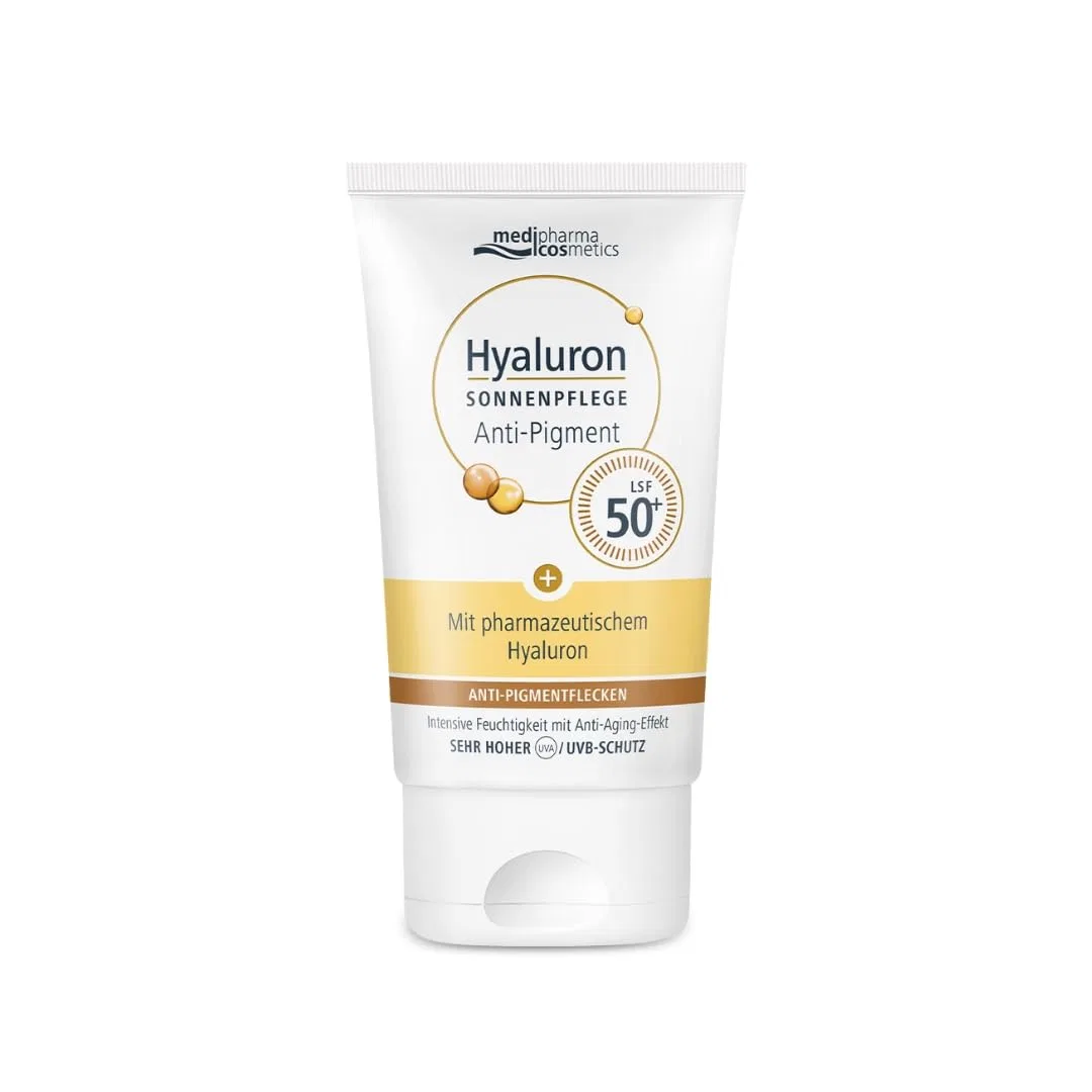 Солнцезащитный крем для лица Medipharma Cosmetics Hyaluronic Sun Care Anti-Pigment SPF 50+ с антивозрастным эффектом, 50 мл Medipharma Cosmetics