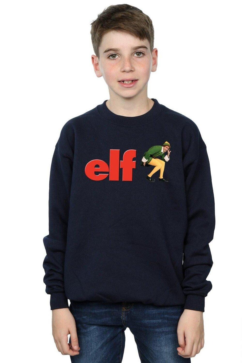 

Толстовка с логотипом Elf, темно-синий