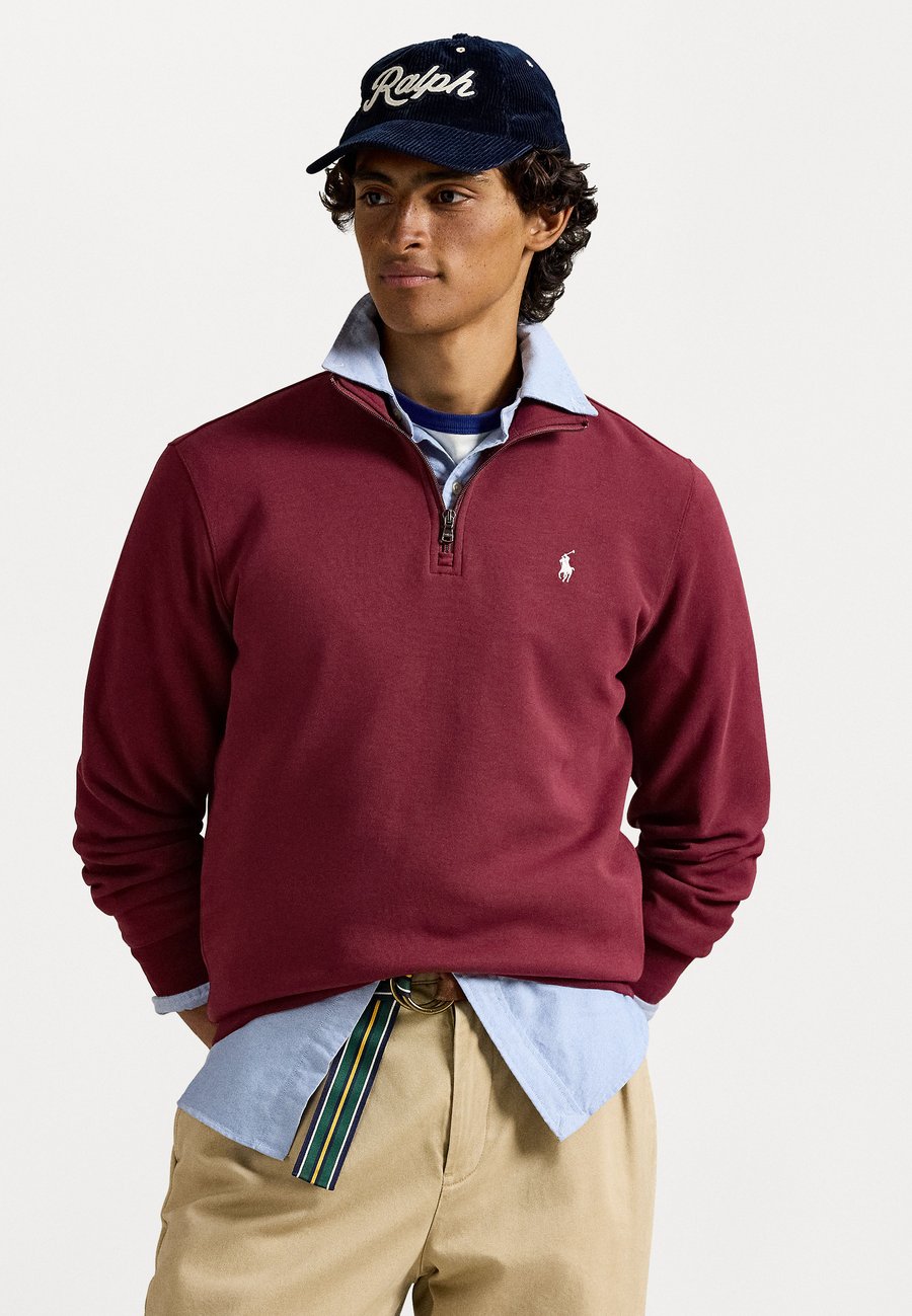 

Толстовка Polo Ralph Lauren DOUBLE-KNIT QUARTER-ZIP PULLOVER, Classic Wine/Mottled Dark Red