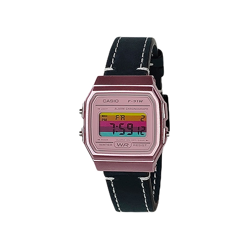 

CASIO Часы Retrofit Series Quartz Movement Genuine Leather Strap Watch Unisex Pink Watch Dial