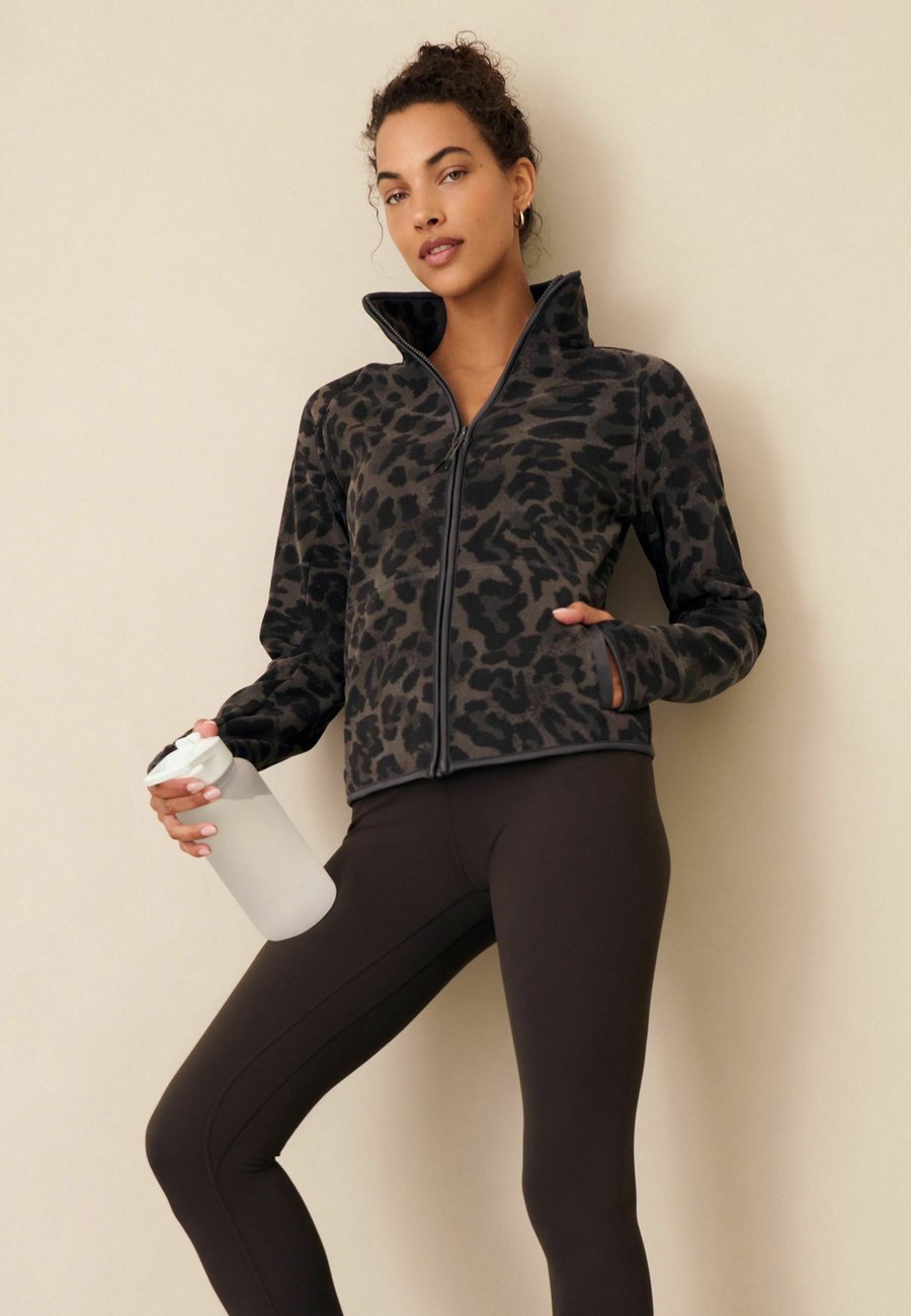 

Флисовая куртка Next REGULAR FIT , Animal Print/Brown