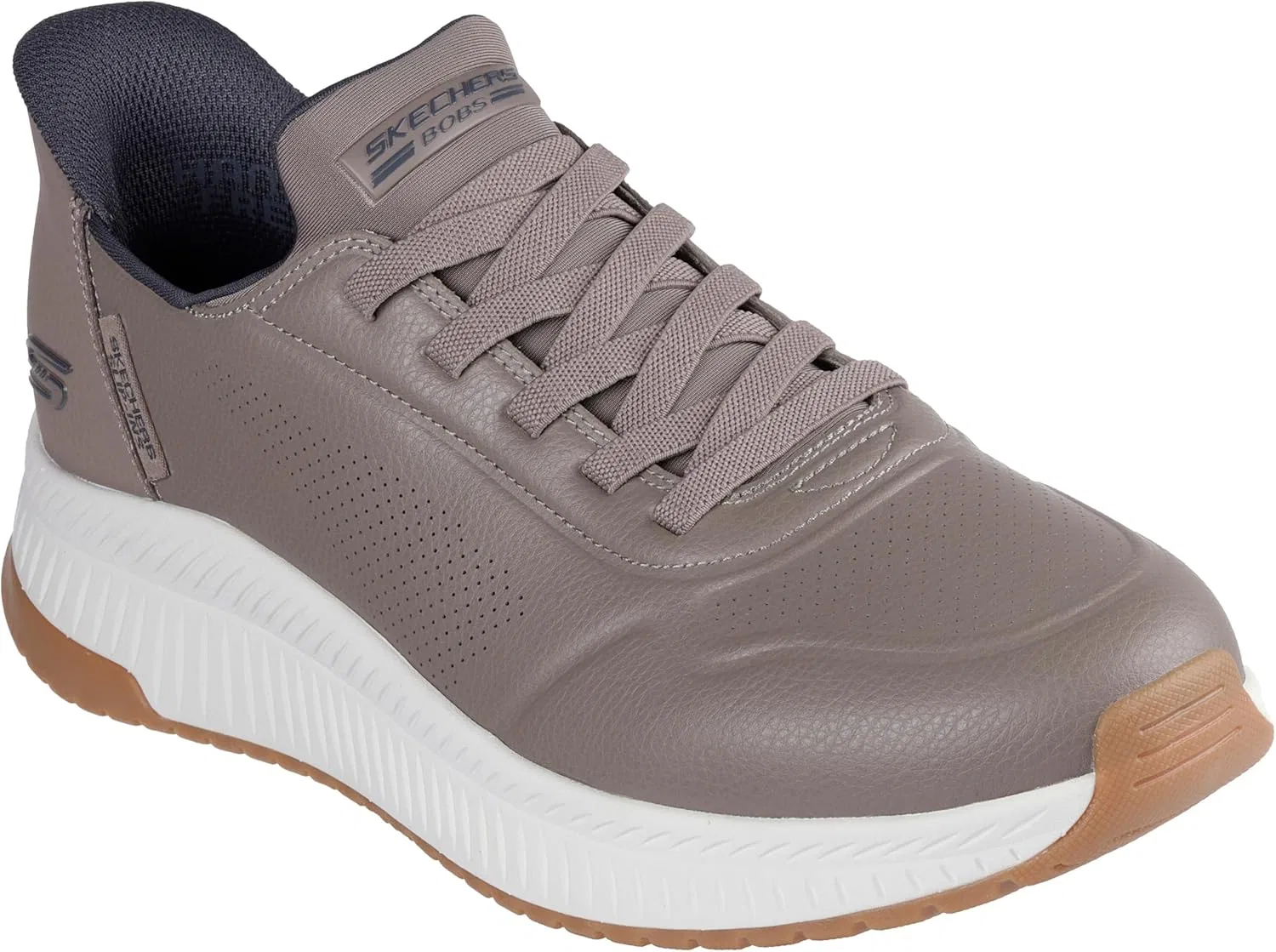 Мужские кроссовки Skechers Bobs Squad 4 Direct Step, Taupe Pu — фото 4